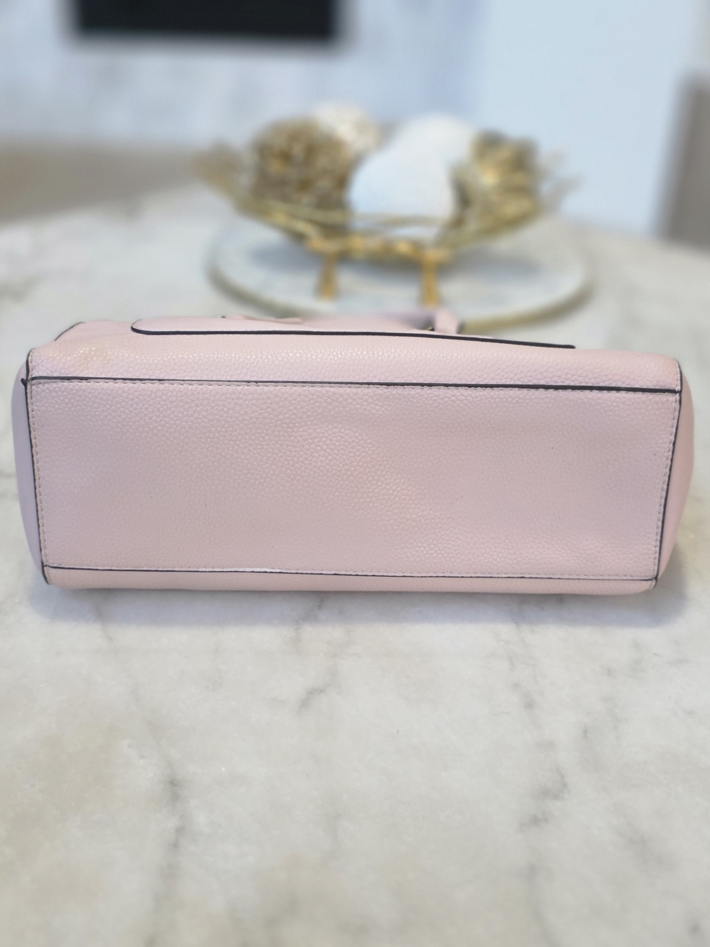 Nanette Lepore Pink Pebbled Leather Tote with Crossbody Strap - Picture 5 of 13